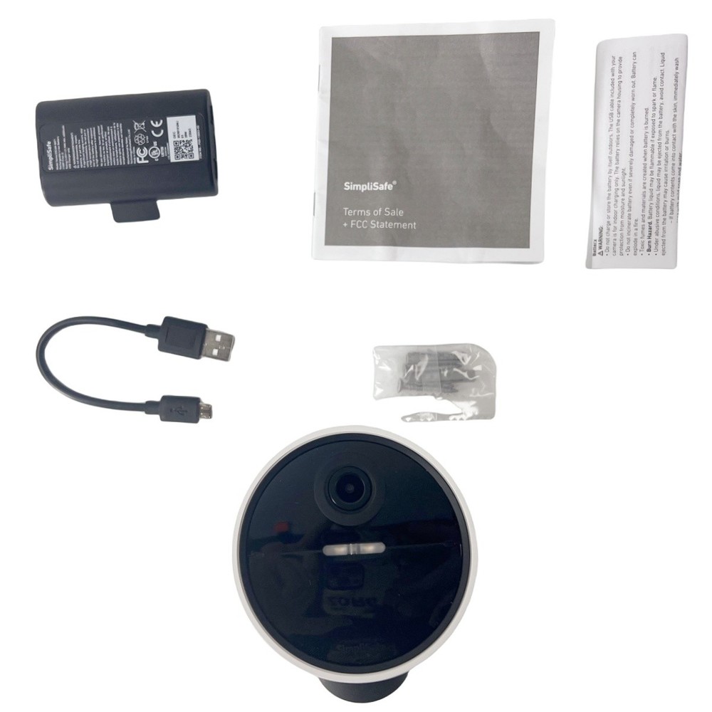 SimpliSafe Wireless Outdoor Security Camera 1080P Guard Motion CMOB1 White