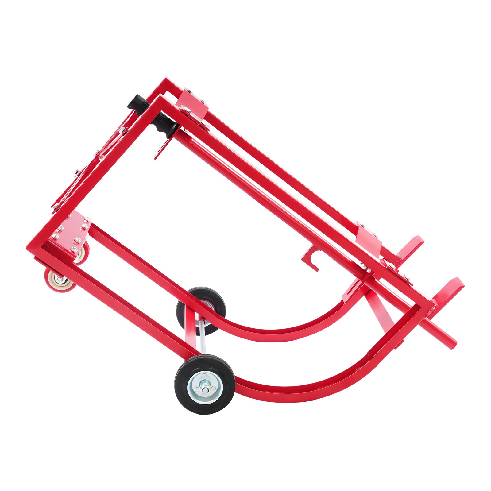 Drum Cradle With 4 Wheels, 55Gal Drum Cradle, 600lbs ,Red for Workshop&Factory