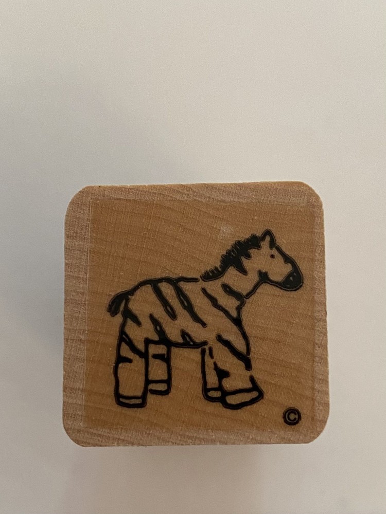 DOTS Zebra Wood Mounted Rubber Stamp RS85
