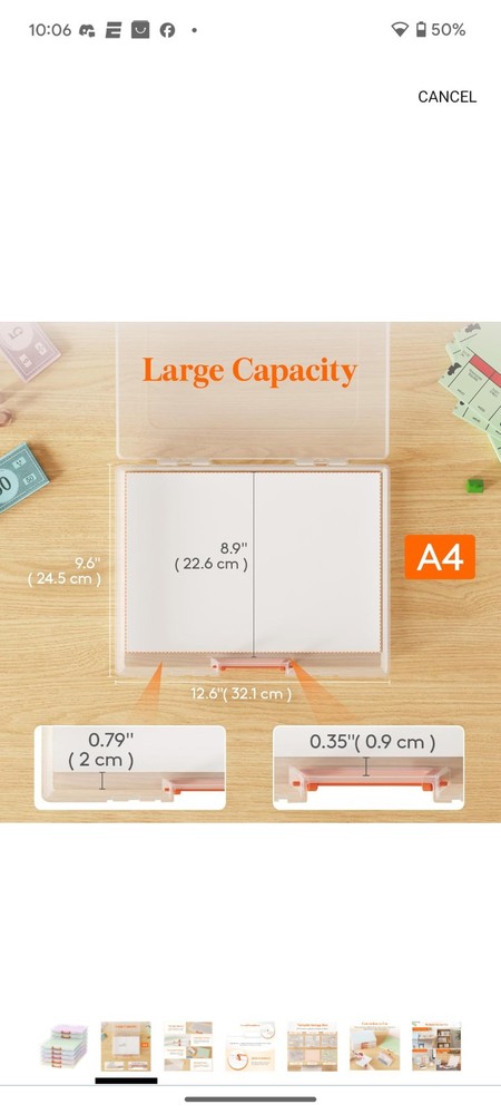 Lifewit 12 Pack Plastic Multi-purpose Storage box, A4 Size, 12 Extra Zipper B...
