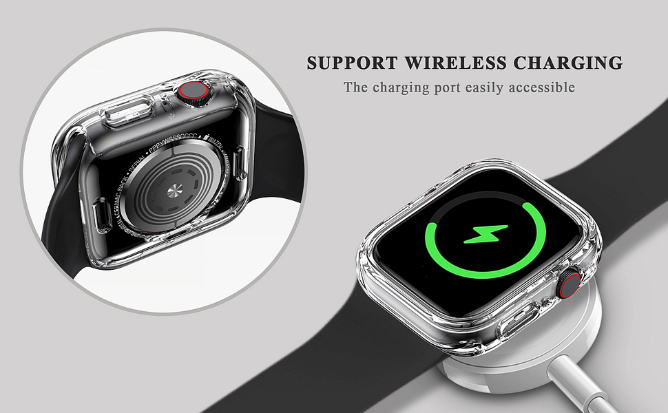 2 Pack 2in1 Soft TPU+Hard PC Case w/ Tempered Screen Protector 40/41 or 44/45 mm