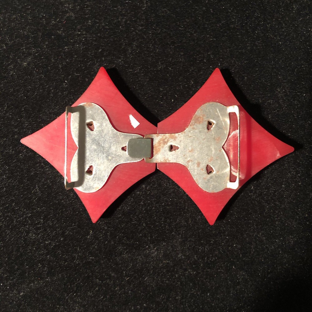 Cherry Red Bakelite Buckle