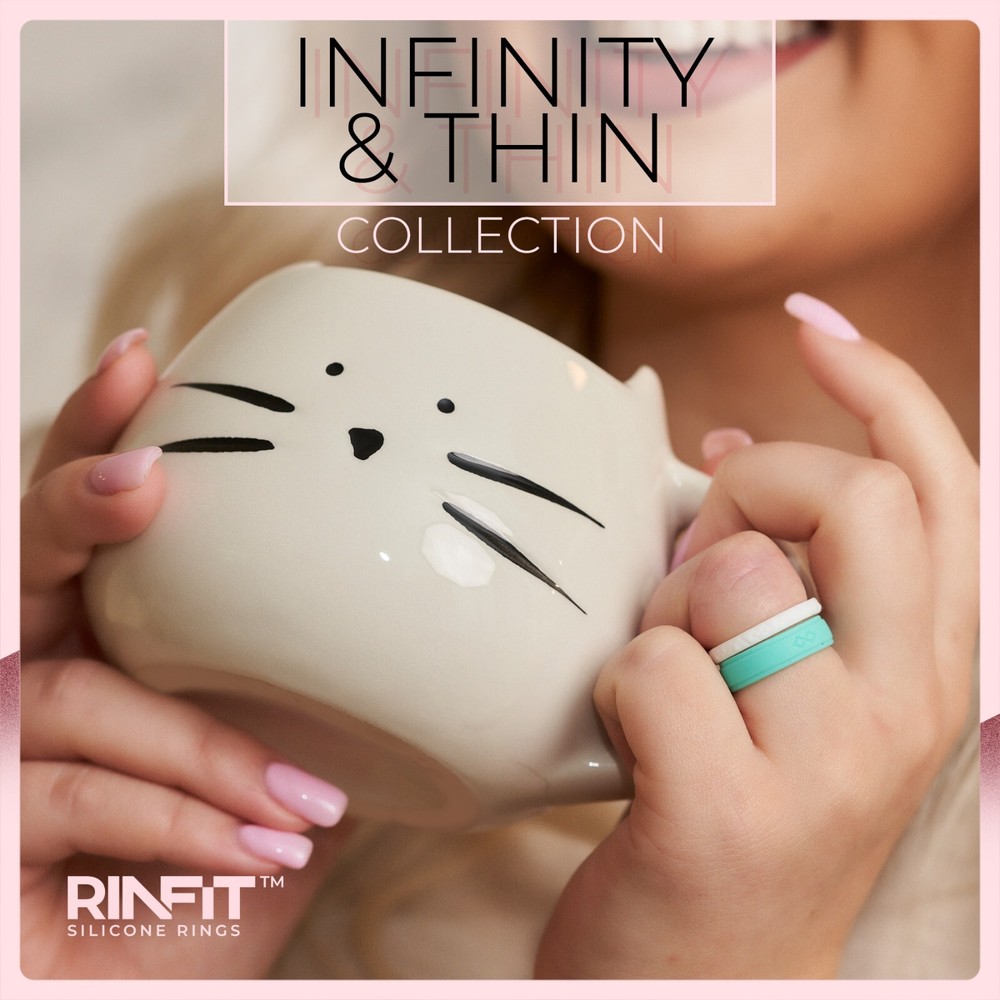 Stackable Infinity Silicone Wedding Ring | Band for Women by Rinfit