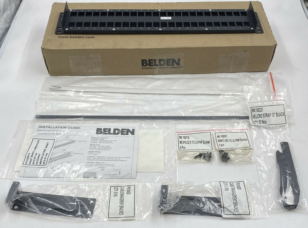 BELDEN AX108597 BLACK 48-PORT 2U KEYCONNECT PATCH PANEL