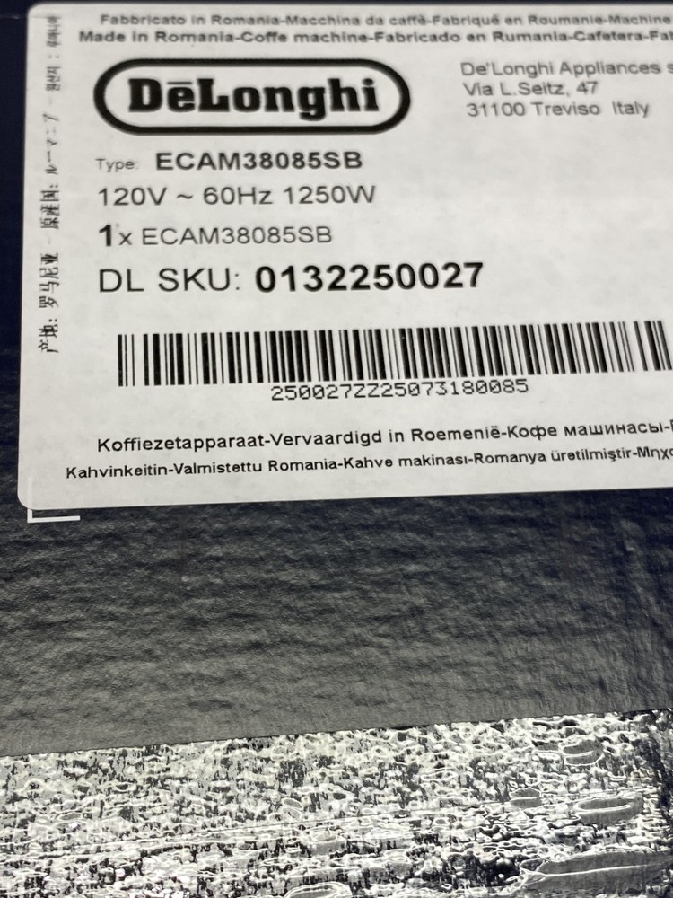 Delonghi Dinamica Plus Fully Automatic Espresso Machine