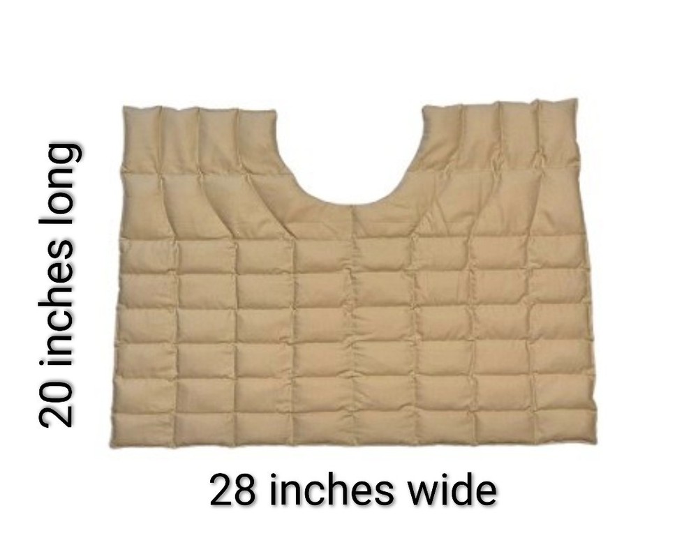 Extra wide microwaveable heating pad (5+ pounds)