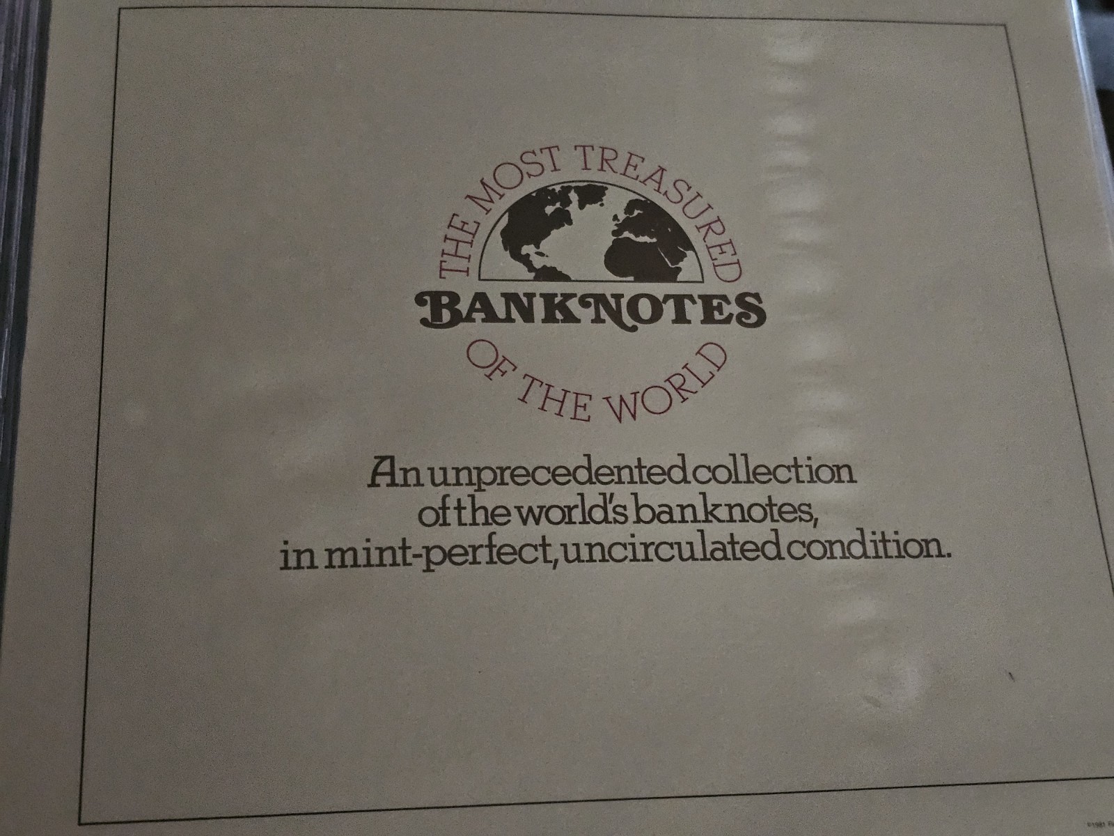 Most Treasured Banknotes of the World album of 50 Notes - All CU