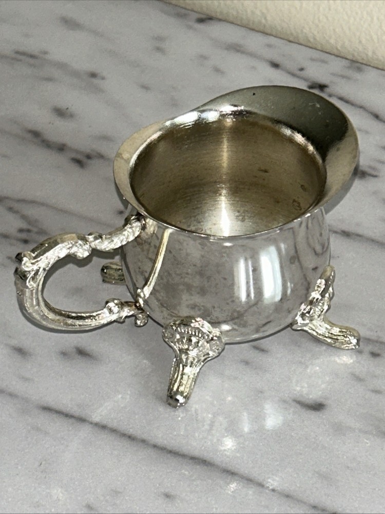 Vintage Silver Plated Mini Creamer Small Serving Pitcher
