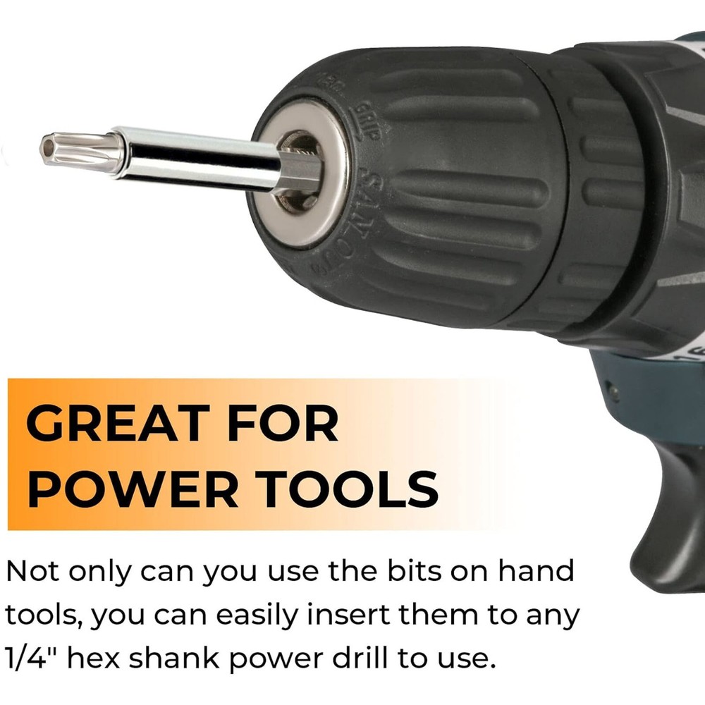 33 Torx Bit Set Tamper Proof Security Torq Hex Star Spanner Tri Wing Screwdriver