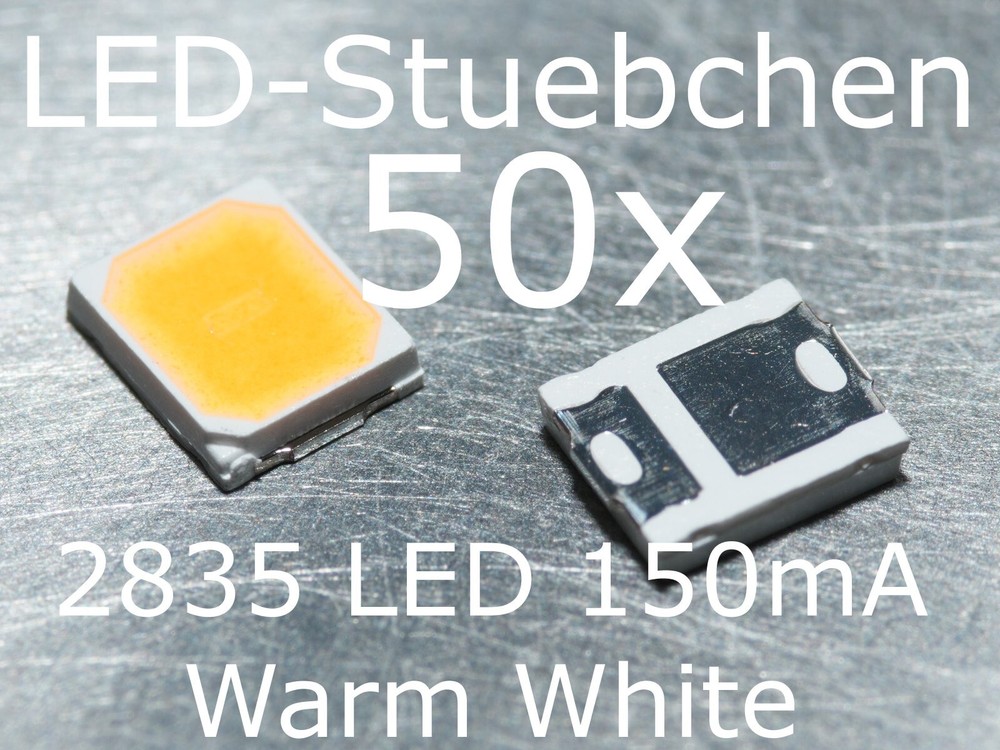 50x 2835 LED Warm White 3000K 150mA