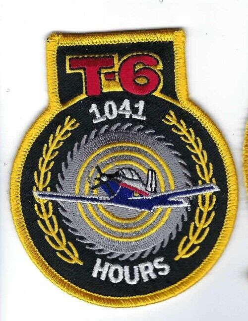 PATCH USAF 41st FLYIING TRAINING SQ T-6 1041 HOURS COLUMBUS AFB    B2-18
