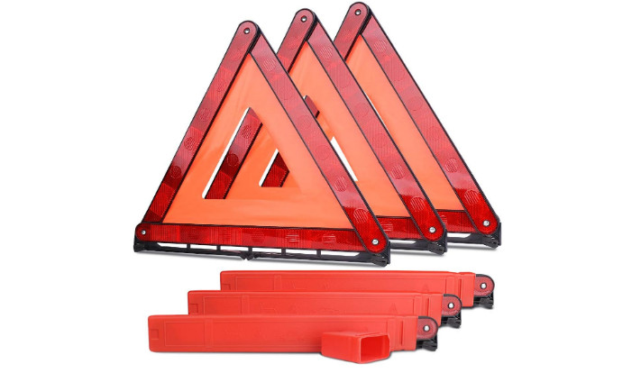 Triangle Warning Sign Reflector Roadside Reflective Emergency Car Kit Foldable 3