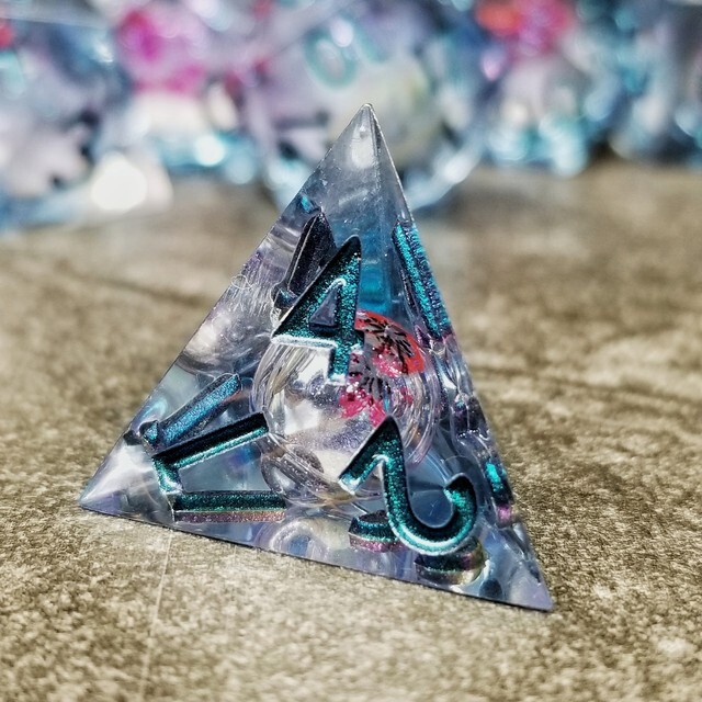 Sage's Flowered Souls Liquid Core Sharp Edge Resin Dice Set