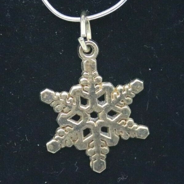 Sterling Silver Vermeil Snowflake Charm