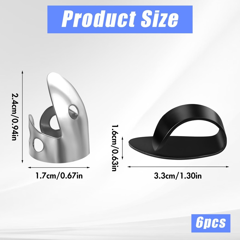 6 pÃºas para dedos para guitarras y bandujos acÃºsticos