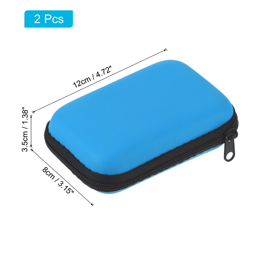 Dart Case, 2 Pack EVA Darts Carrying Storage with Mesh Pockets, Blue