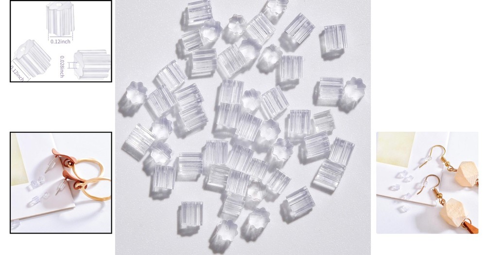 200PCS Clear Silicone Earring Backs - Hypoallergenic, Comfortable & Secure
