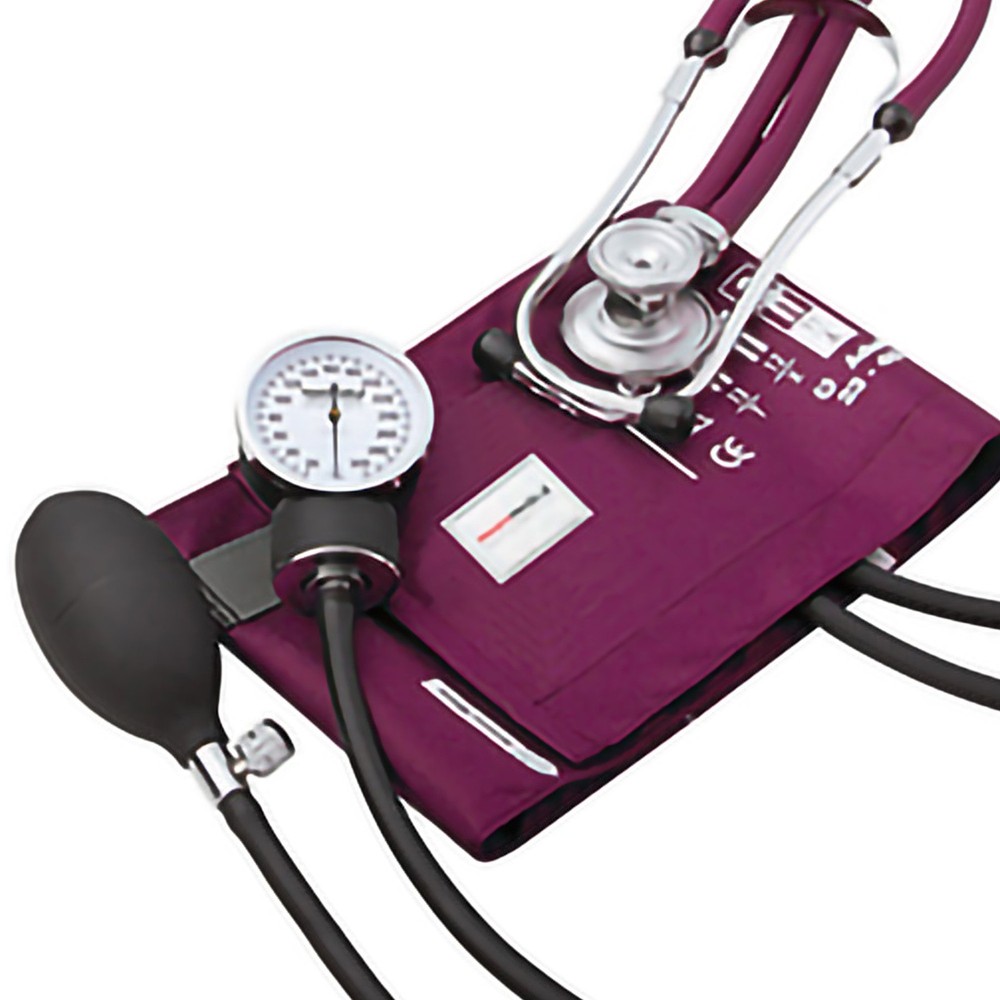 McKesson Magenta Reusable Aneroid / Stethoscope Set 12 per Case