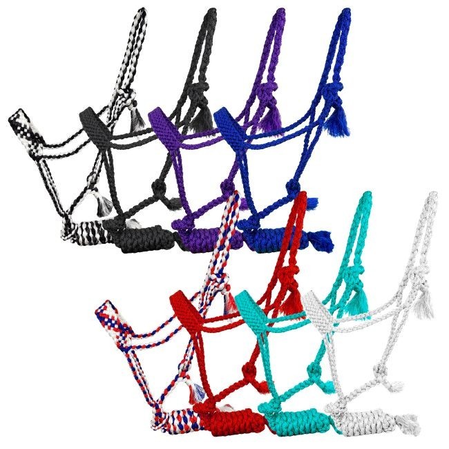 MULETAPE HALTER with 8ft Removable LEAD Showman Woven Nylon