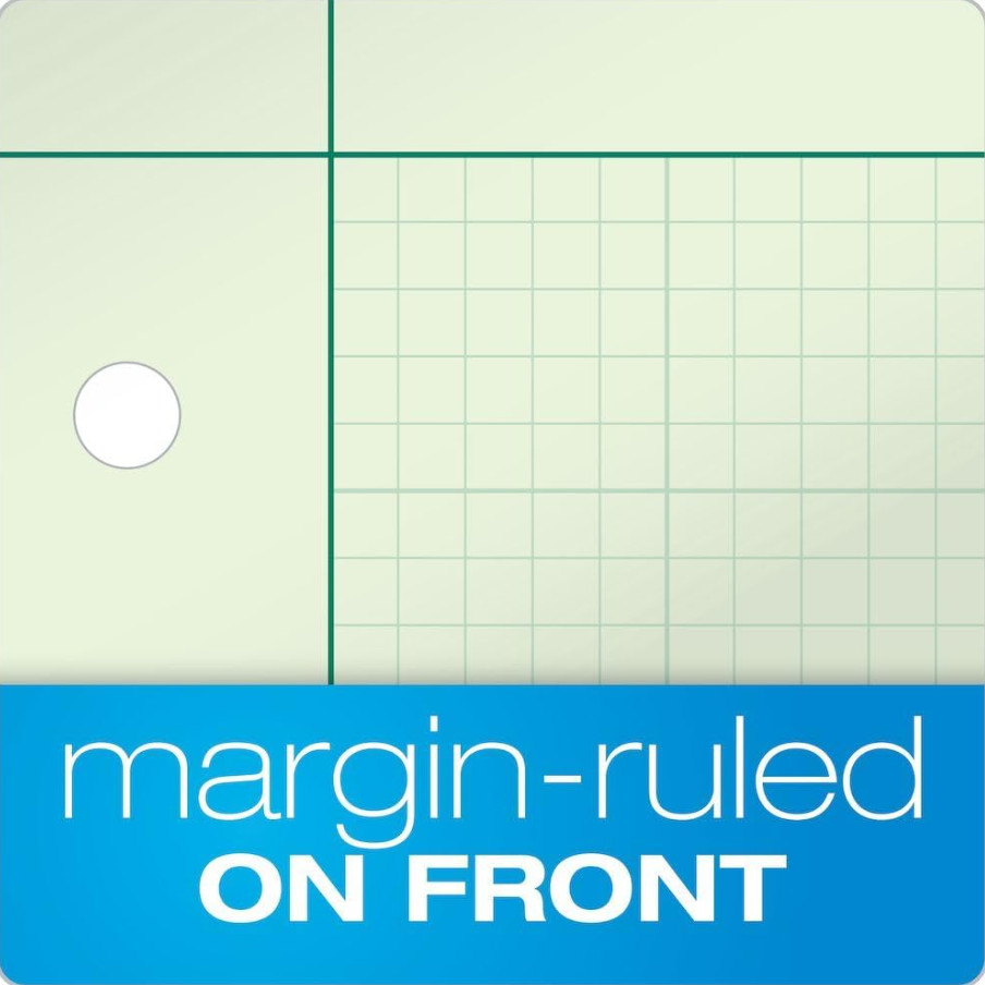 Engineering Computation Pad, Glue Top Graph Rule On Back Green Tint Paper, 8-1/2