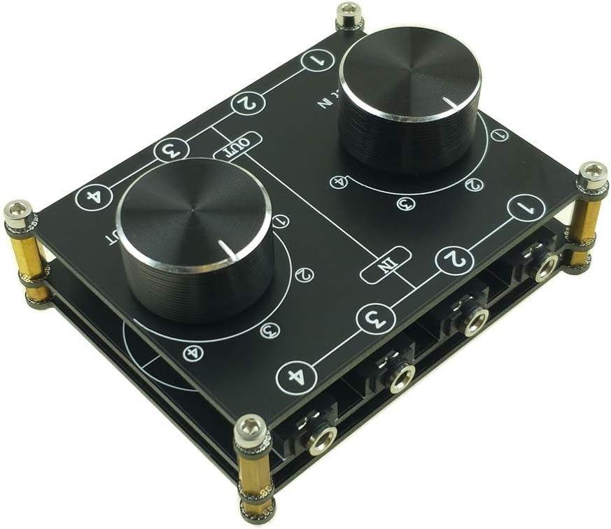 4 Input 4 Output 3.5mm Audio Switch Box Stereo Selector