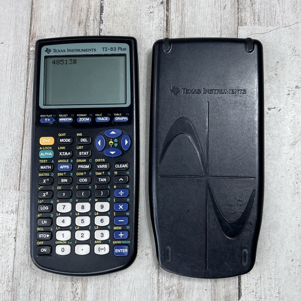 Texas Instruments TI-83 Plus Black Graphing Calculator Tested Works