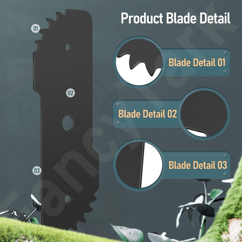 2-Pack EB-007 Edge Hog Heavy-Duty Edger Replacement Blades Compatible with Black