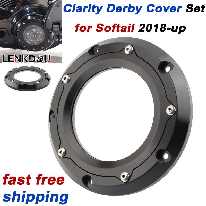 CNC Black Engine Derby Cover For Harley Softail 114 Low Rider S FXLRS 2019+ FLSB