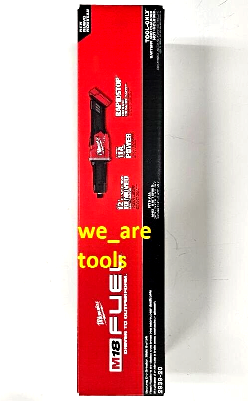 NEW N BOX Milwaukee M18 FUEL 2939-20 Cordless Die Grinder Braking Slide 18 Volt