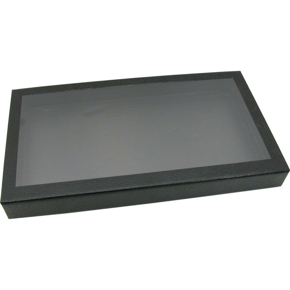 72 Ring Black Jewelry Box Display Case Magnetic Lid