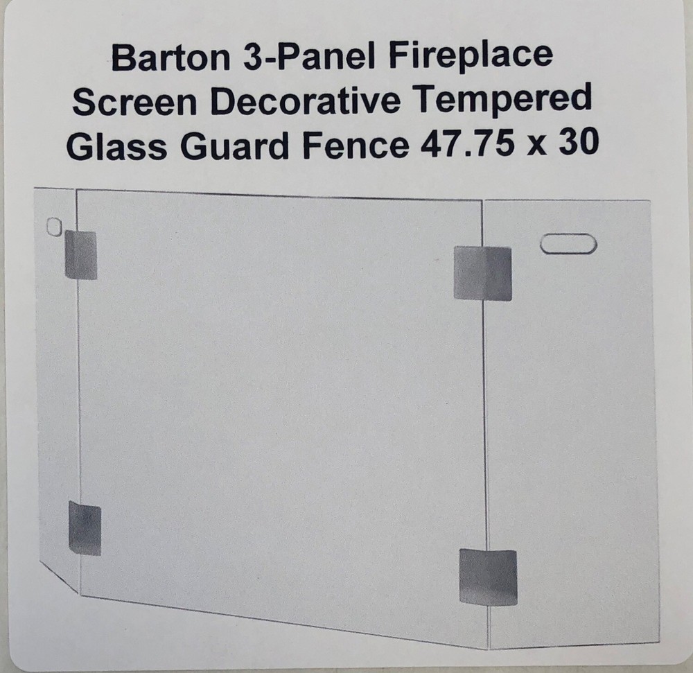 DEFECTIVE MISSING PIECES Barton 3Panel Fireplace Screen Decorative Tempe G3D