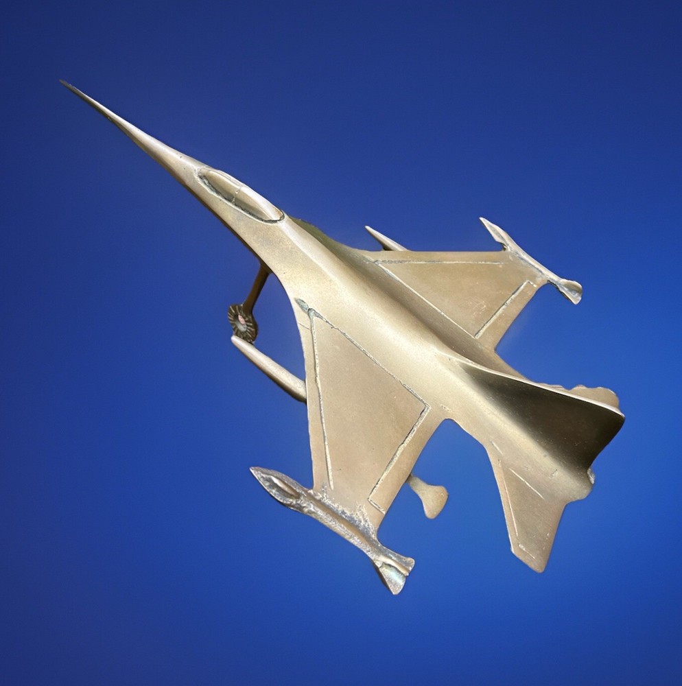 Fighter Jet, Solid Brass Vintage aircraft (F-16)
