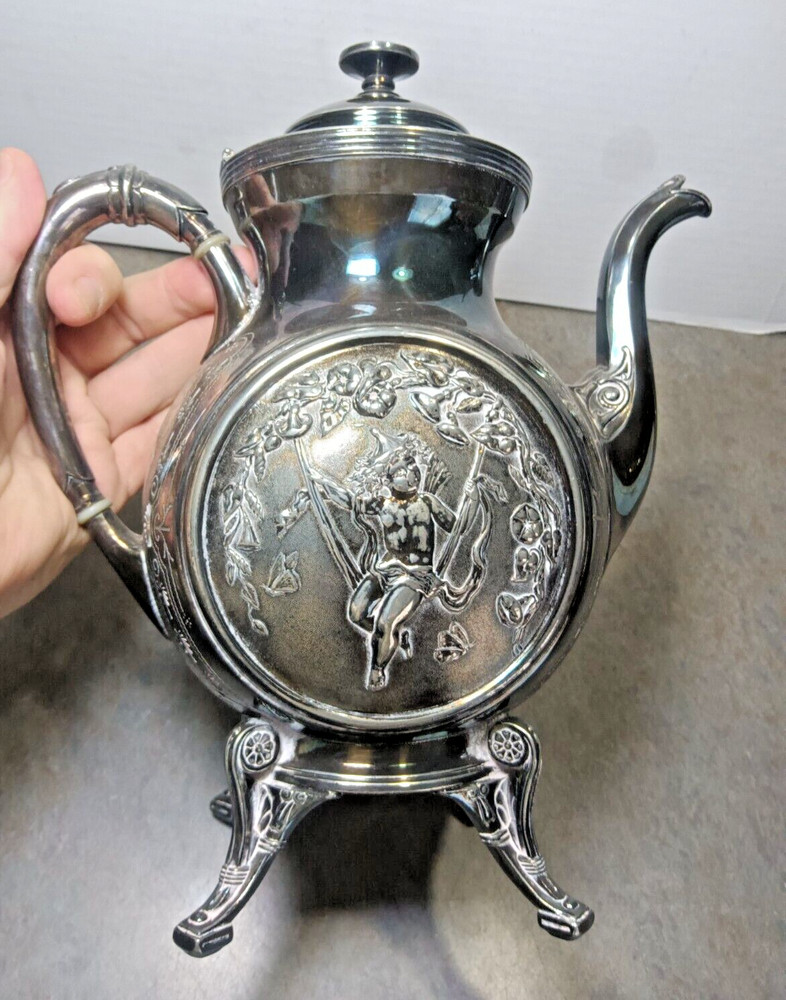 Antique Tea pot Reed & Barton Fairy silverplated vintage