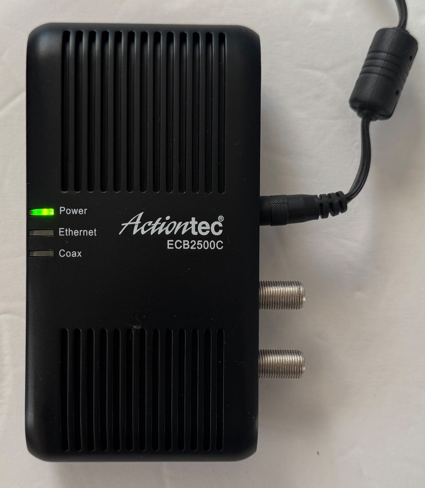 Actiontec ECB2500C Ethernet over COAX MoCA Network Adapter with Power Supply