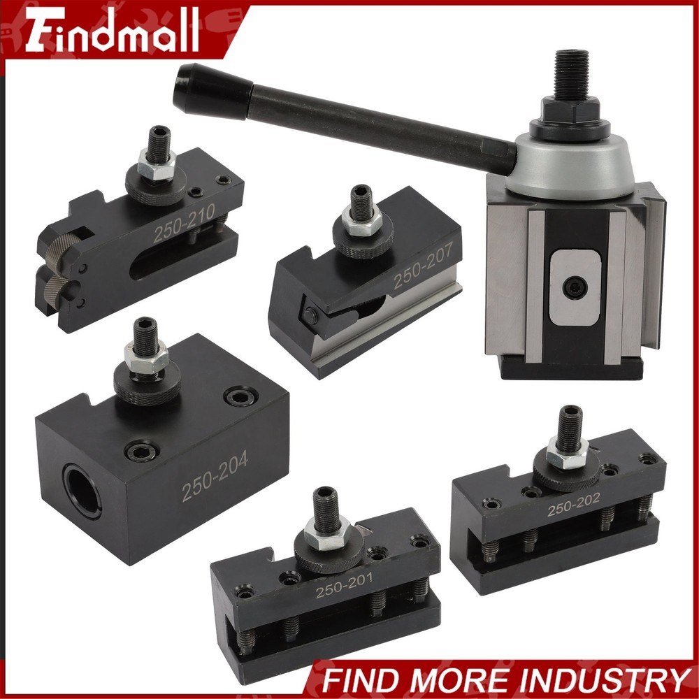 Findmall BXA Tool Post Set 250-200 Complete Quick Change System for Lathes