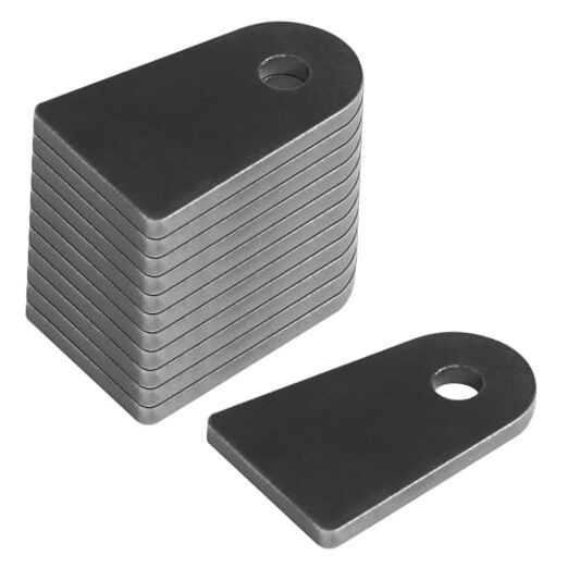 12 Pcs Universal Weld-On Tabs, Flat Chassis Mount Tabs, 2-1/2" Height, 3/8"