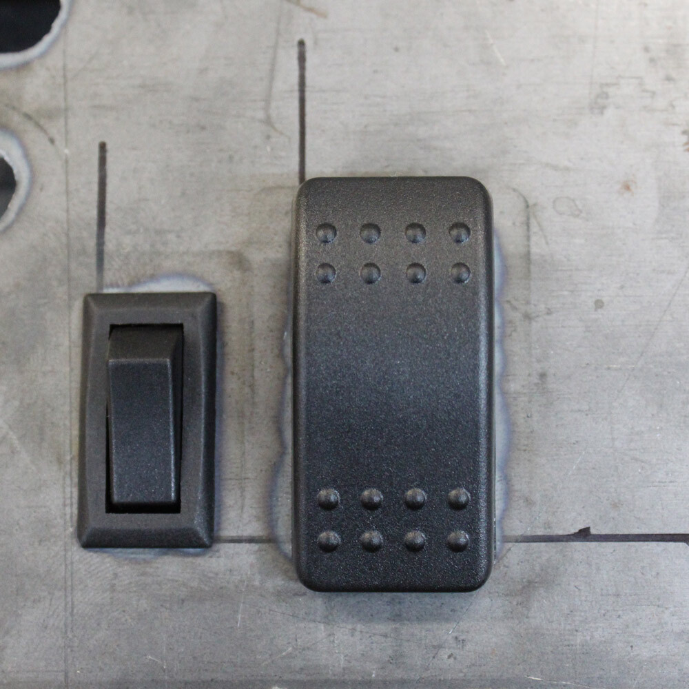 Plasma Stencil - Rocker Switch - Rectangular Plasma Cutter Guide