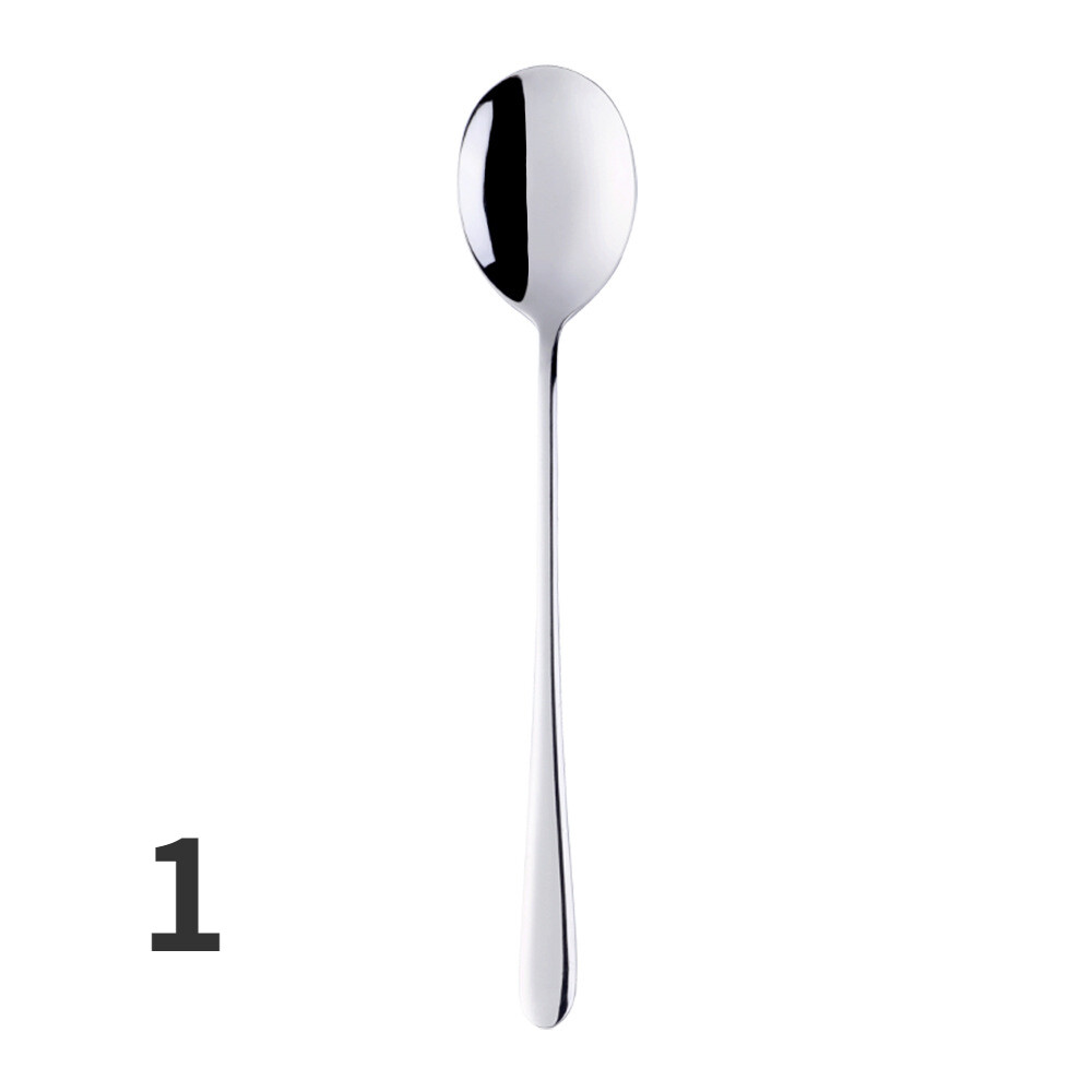 2PCS Stainless Steel Long Handle Spoons Kitchen Cutlery Utensils Multicolor