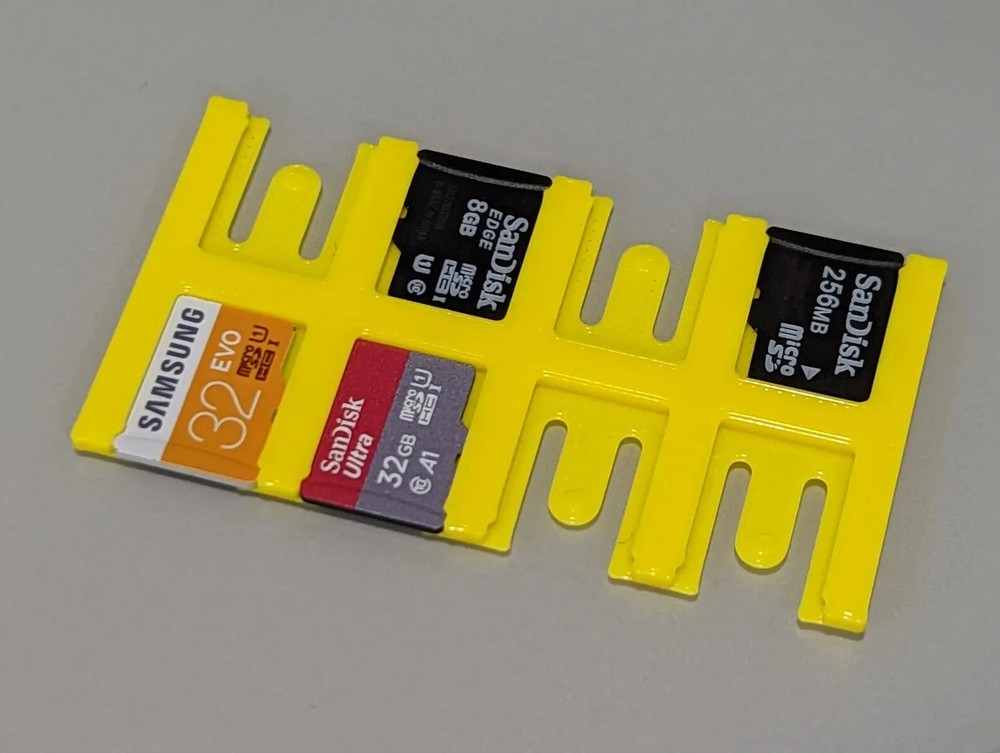 (Black) Low-Profile MicroSD Card  Holder