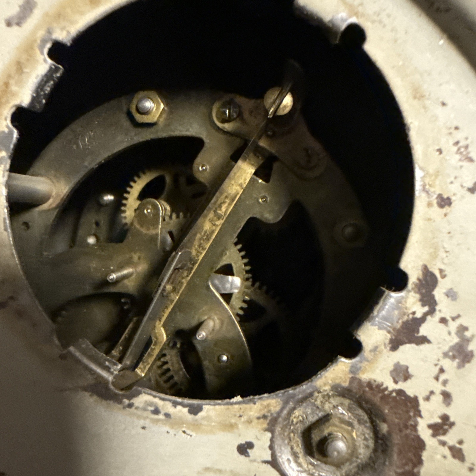 Vtg Delft Germany Blue And White Porcelain Wall Clock Windmill