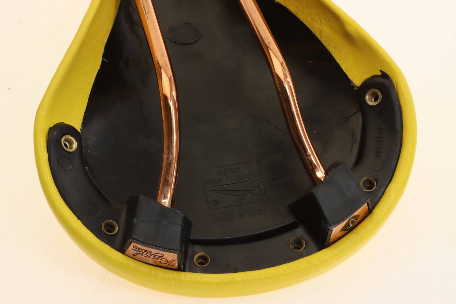 Selle San Marco Regal Girardi Yellow Leather Saddle Copper NEW Box NOS