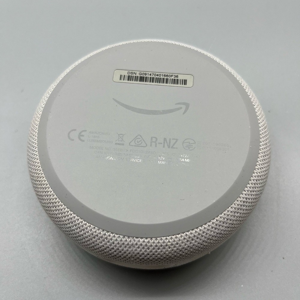 Amazon Echo Dot 36EBT3 (3rd Gen) White Smart Speaker with Alexa - No AC Adapter