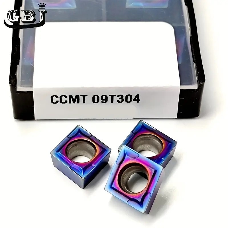 10pcs CCMT32.51 CCMT09T304 Carbide Inserts Nano-Blue Coating Insert is Suitable