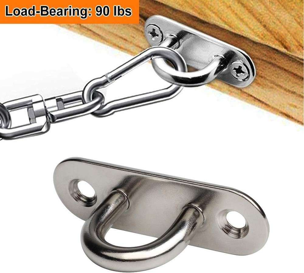 10-Pack 304 Stainless Steel Ceiling Hook Ring Hooks 1. 8 inch M5 Strip Type E...
