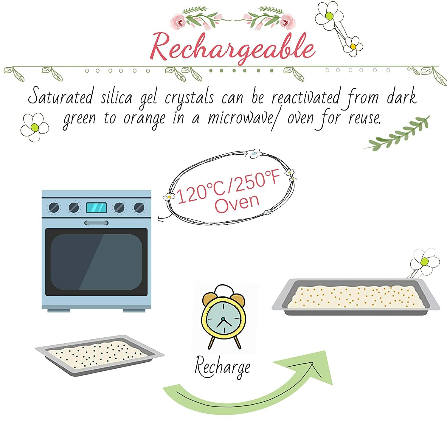 Silica Gel Flower Drying Crystals Color Indicating Wedding Bouquet Preservation