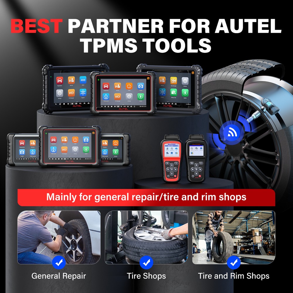 Autel TPMS Sensor MX-Sensor 315MHz & 433MHz Programmable Universal Metal Valve