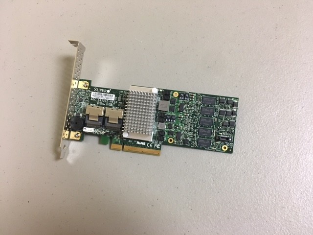 Supermicro AOC-SAS2LP-H8IR 6Gb/s SAS RAID Adapter.