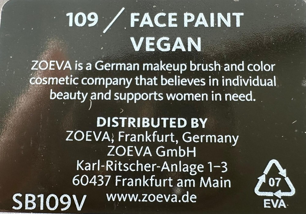 Zoeva 109 Face Vegan Make Up Brush