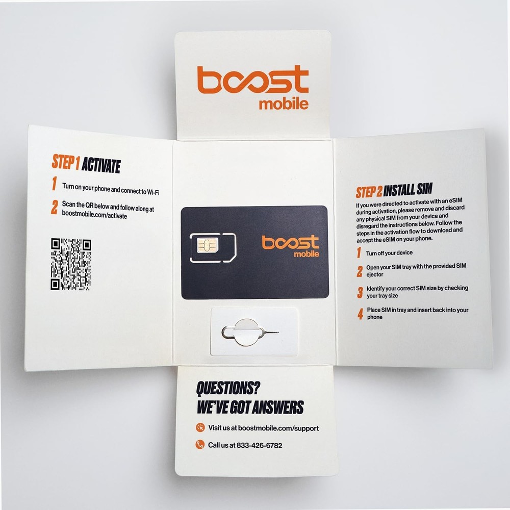 Boost Mobile SIM Kit: $25 Unlimited Plan w/Auto-Pay, Talk, Text & Data