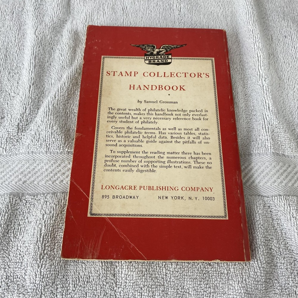 Vintage 1973 Stamp Collector's Handbook Samuel Grossman Philately Book Guide